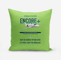 Thumbnail for Cessna Citation Encore+ design on light green pillow