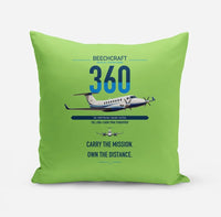 Thumbnail for Beechcraft King Air 360 design on light green pillow