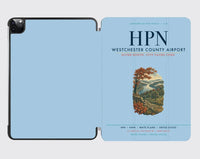 Thumbnail for Westchester County Airport (HPN) design on light blue ipad tablet case