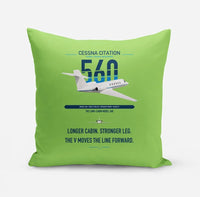 Thumbnail for Cessna Citation 560 - Citation V design on light green pillow