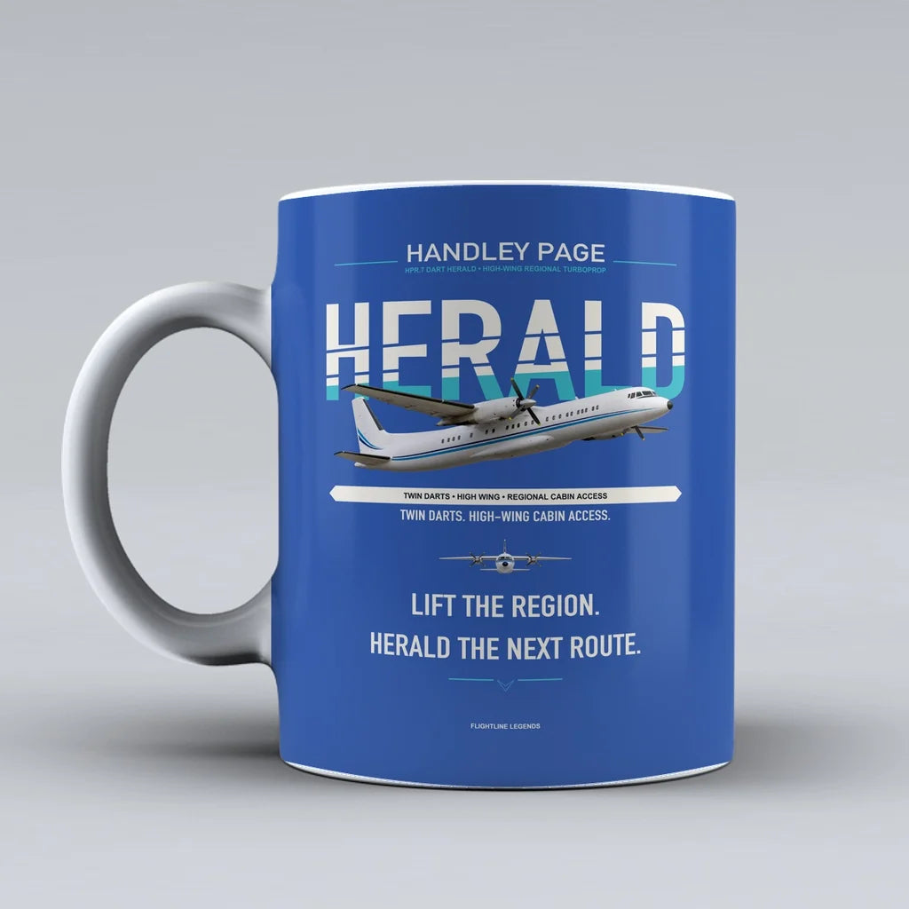 Page HPR.7 Dart Herald Mug design on blue handley