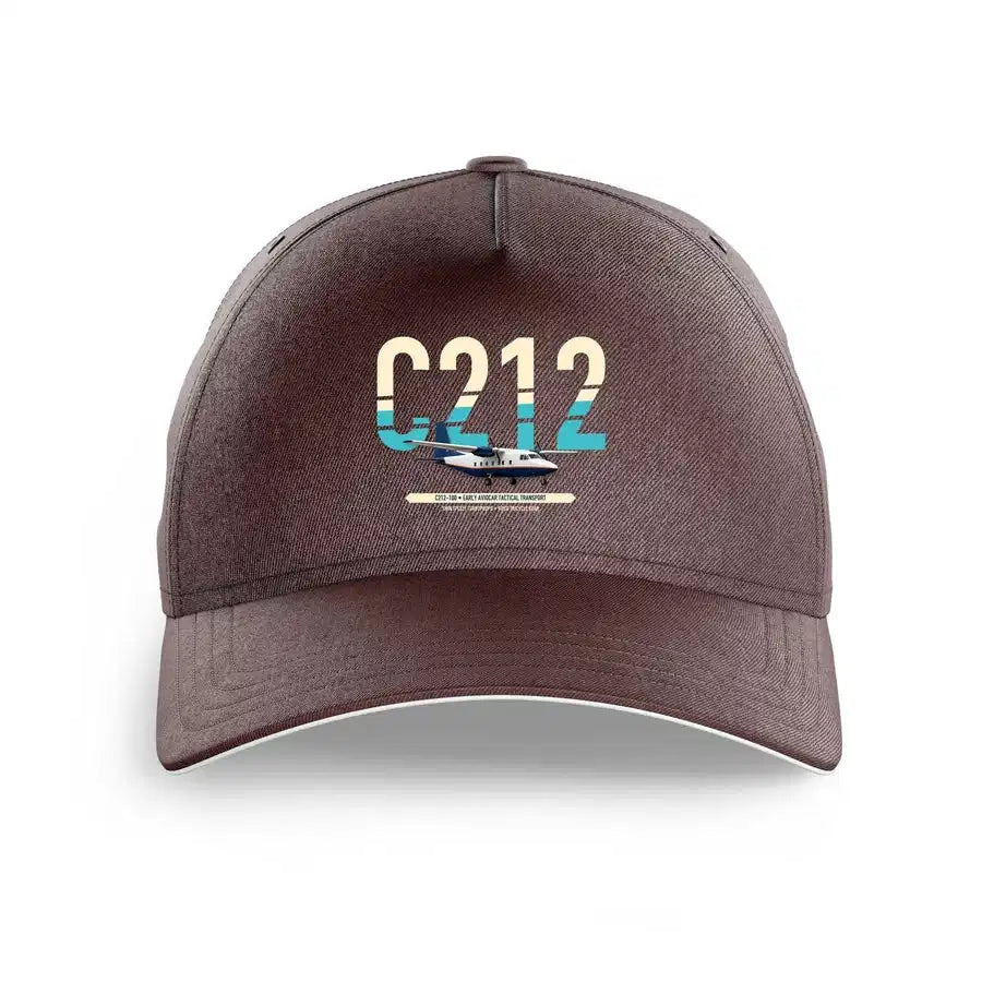 CASA C-212-100 Aviocar design on brown printed hat