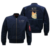 Thumbnail for Kittilä Airport (KTT) design on blue bomber jacket