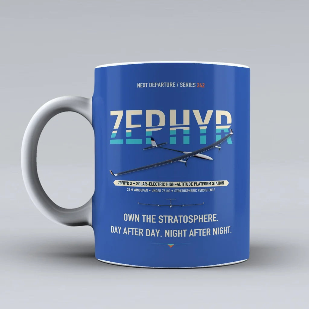 Zephyr S Mug design on blue airbus