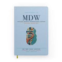 Thumbnail for Chicago Midway International Airport (MDW) design on light blue notebook