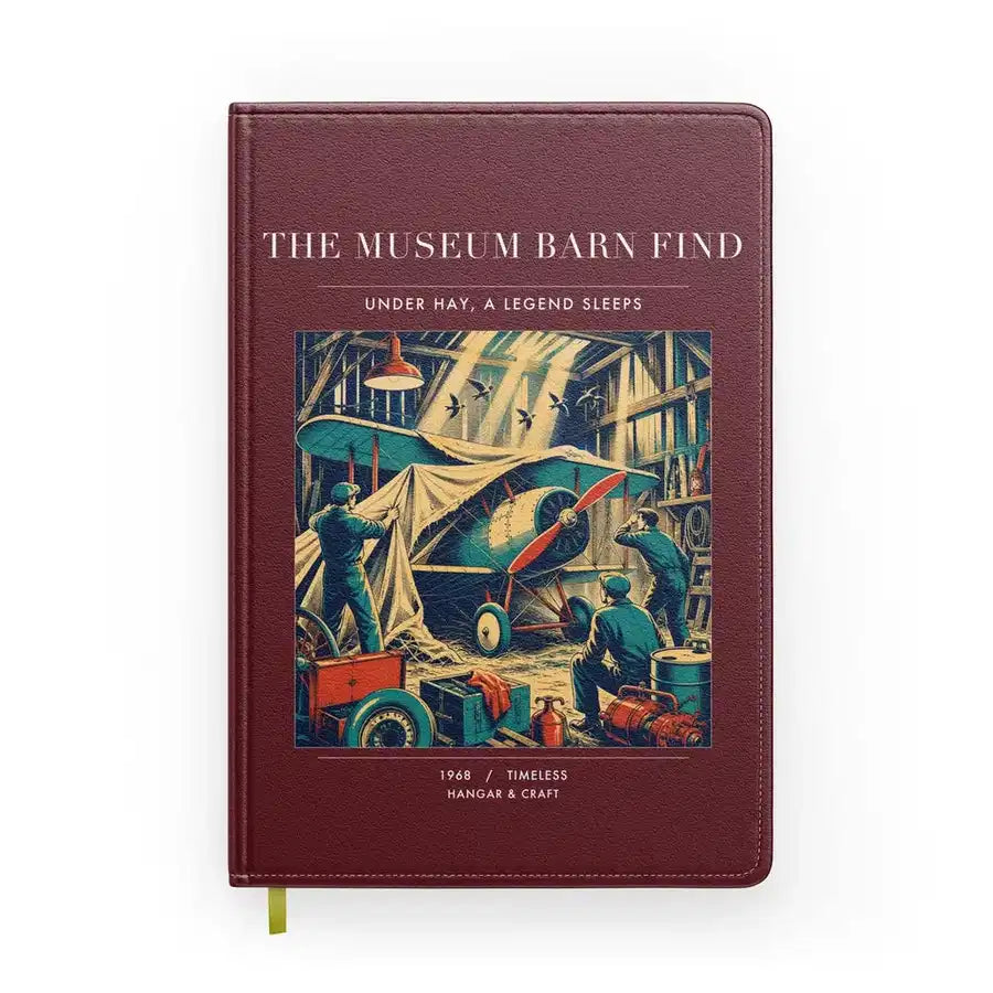 VINTAGE G4454 - The Museum Barn Find - Designed Notebooks design on darkred