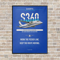 Thumbnail for Shorts 360-300 vertical canvas print - framed - blue background
