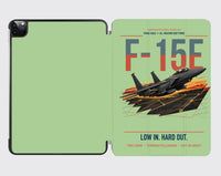 Thumbnail for F-15E Strike Eagle design on light green ipad tablet case