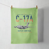 Thumbnail for C-17A Globemaster III design on light green towel