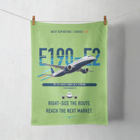 Thumbnail for Embraer E190-E2 design on light green towel