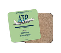 Thumbnail for British Aerospace ATP design on light green 1 piece coaster