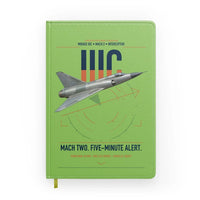 Thumbnail for Dassault Mirage IIIC design on light green notebook