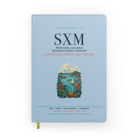 Thumbnail for Princess Juliana International Airport Sint Maarten (SXM) design on light blue notebook