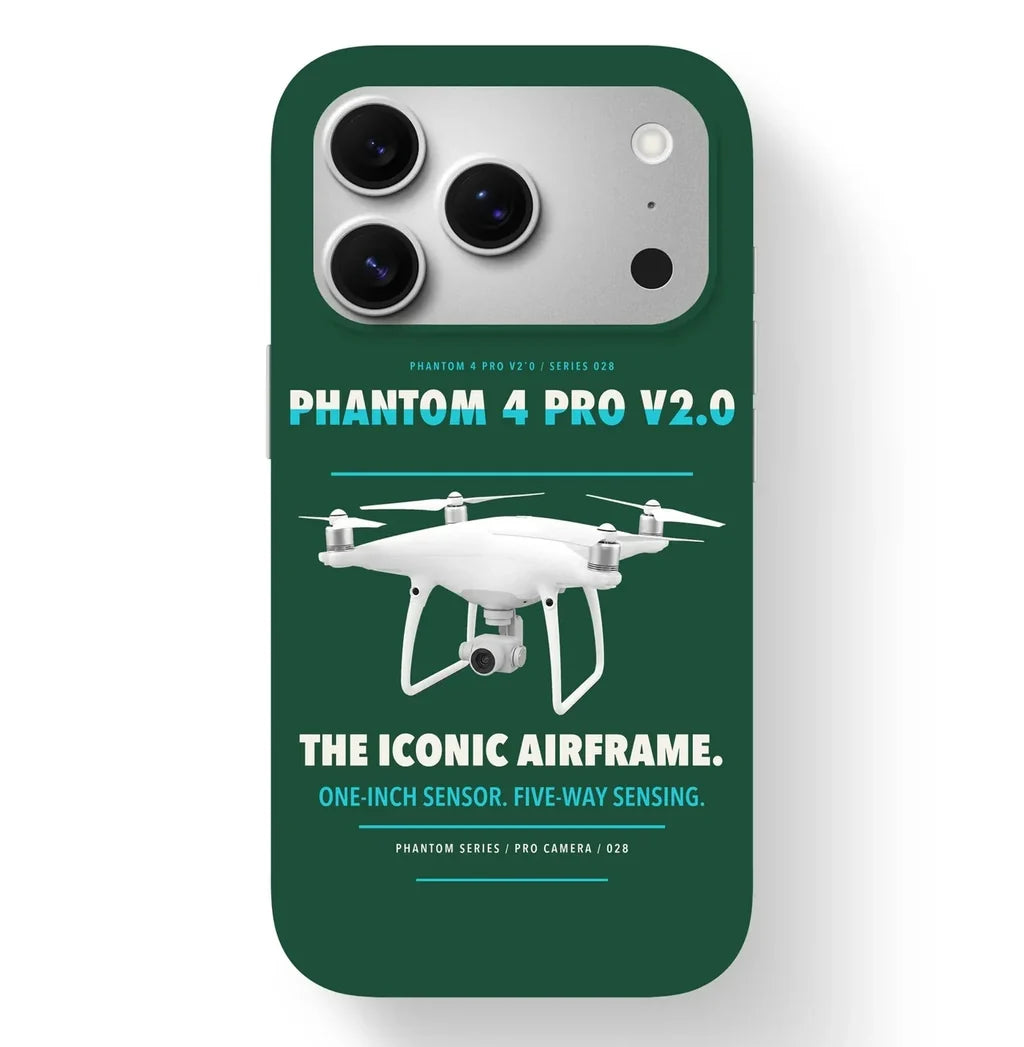 DJI Phantom 4 Pro V2.0 Case design on dark green iphone case