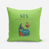 Thumbnail for Henry E. Rohlsen Airport (STX) design on light green pillow