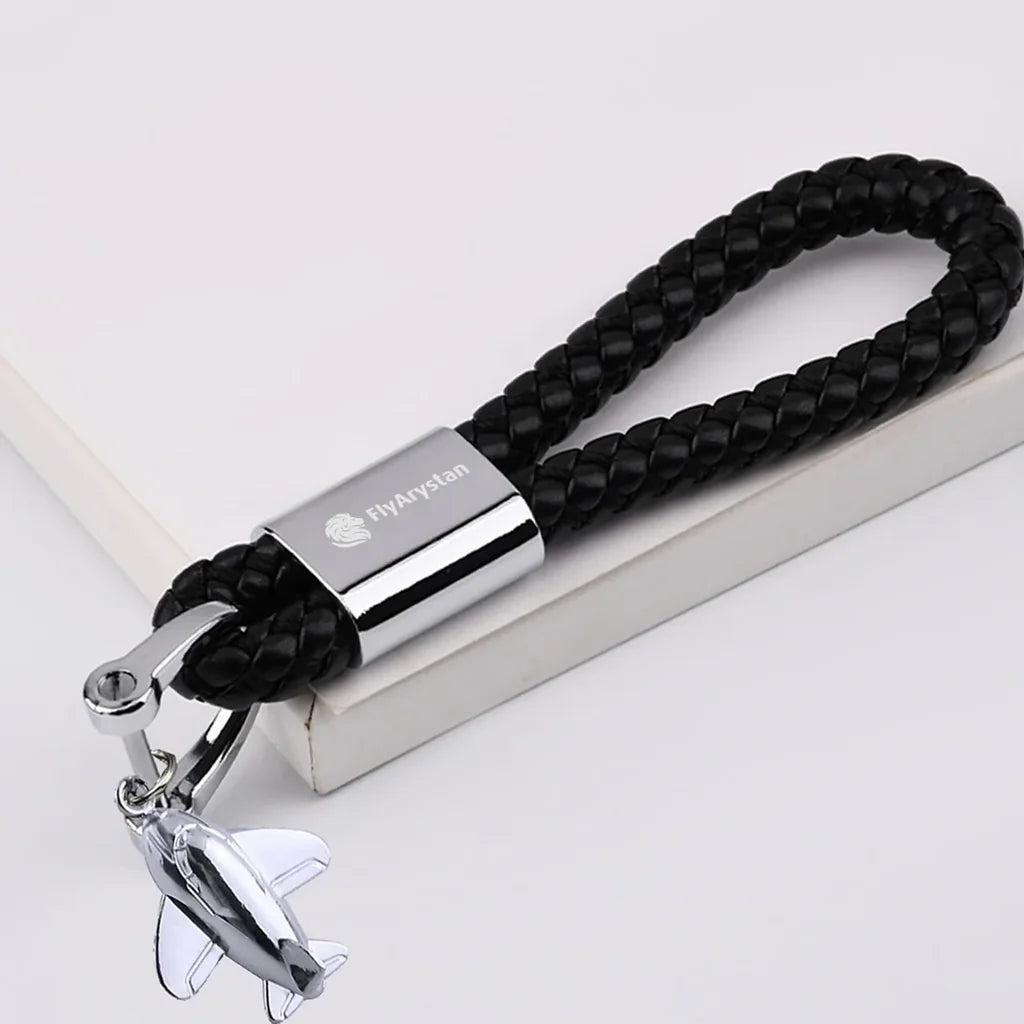 Customisable FlyArystan Design Leather Car Key Chain - view 4