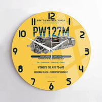 Thumbnail for PW127M design on yellow no frame wall clock