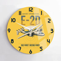 Thumbnail for E-2D Advanced Hawkeye design on yellow no frame wall clock