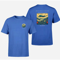 Thumbnail for VINTAGE G4342 - The Tea Terrace Overflight - Double-Side T-Shirt design on blue double side t shirt