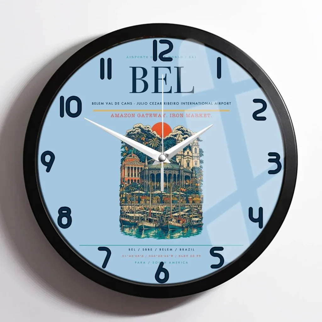 Belem Val de Cans - Julio Cezar Ribeiro International Airport BEL Wall-Clock Framed - Light Blue