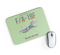 Thumbnail for F-A-18F Super Hornet design on light green rectangle mouse pad