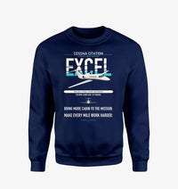 Thumbnail for Cessna Citation Excel design on navy blue sweatshirt