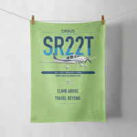 Thumbnail for Cirrus SR22T design on light green towel