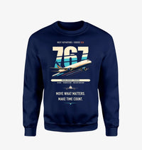 Thumbnail for Boeing 767-300F design on navy blue sweatshirt