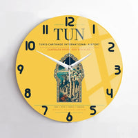 Thumbnail for Tunis-Carthage International Airport (TUN) design on yellow no frame wall clock