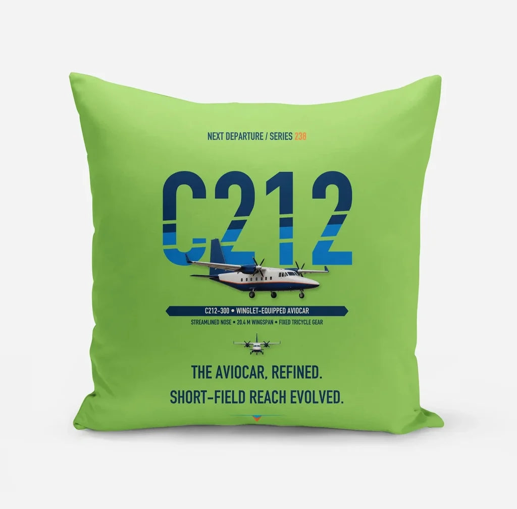 CASA C-212-300 Aviocar design on light green pillow
