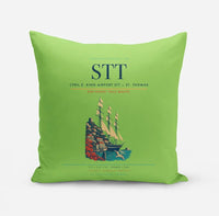 Thumbnail for Cyril E. King Airport (STT) design on light green pillow