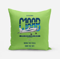 Thumbnail for Cessna A188B AgTruck design on light green pillow