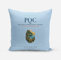 Thumbnail for Phu Quoc International Airport (PQC) design on light blue pillow