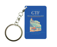 Thumbnail for Great Falls International Airport (GTF) design on blue key chain