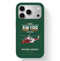 Thumbnail for Leonardo AW189 design on dark green magsafe iphone case, for iPhone 17 Pro