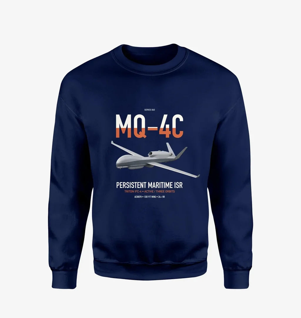 MQ-4C Triton IFC-4 design on navy blue sweatshirt