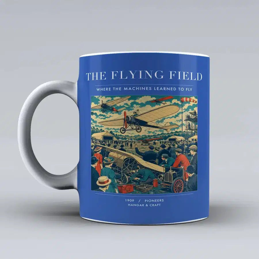 VINTAGE G4001 - The Flying Field - Ceramic Mug design on blue