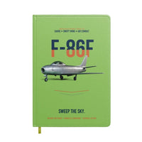 Thumbnail for F-86F Sabre Sweep The Sky design on light green notebook