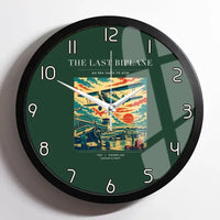 Thumbnail for VINTAGE G4054 - The Last Biplane - Designed Wall Clocks design on darkgreen framed