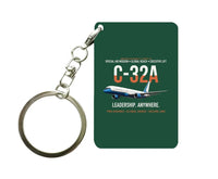 Thumbnail for C-32A SPECIAL AIR MISSION Key Chain design on dark green key chain