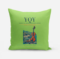 Thumbnail for Sydney–J.A. Douglas McCurdy Airport (YQY) design on light green pillow