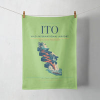 Thumbnail for Hilo International Airport (ITO) design on light green towel