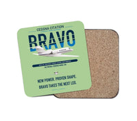 Thumbnail for Cessna Citation Bravo design on light green 1 piece coaster