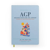 Thumbnail for Malaga-Costa del Sol Airport (AGP) design on light blue notebook