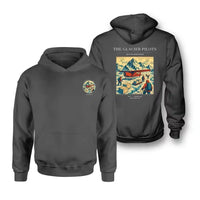 Thumbnail for VINTAGE G4028 - The Glacier Pilots - Double-Side Hoodie design on darkgray double side