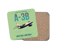 Thumbnail for A-3B Skywarrior design on light green 1 piece coaster