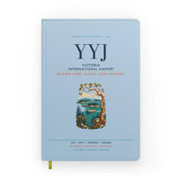 Thumbnail for Victoria International Airport (YYJ) design on light blue notebook