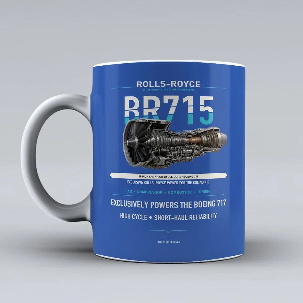 Mug design on blue br715