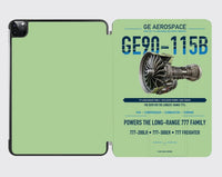 Thumbnail for GE90-115B design on light green ipad tablet case