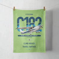 Thumbnail for Cessna 182 Skylane design on light green towel